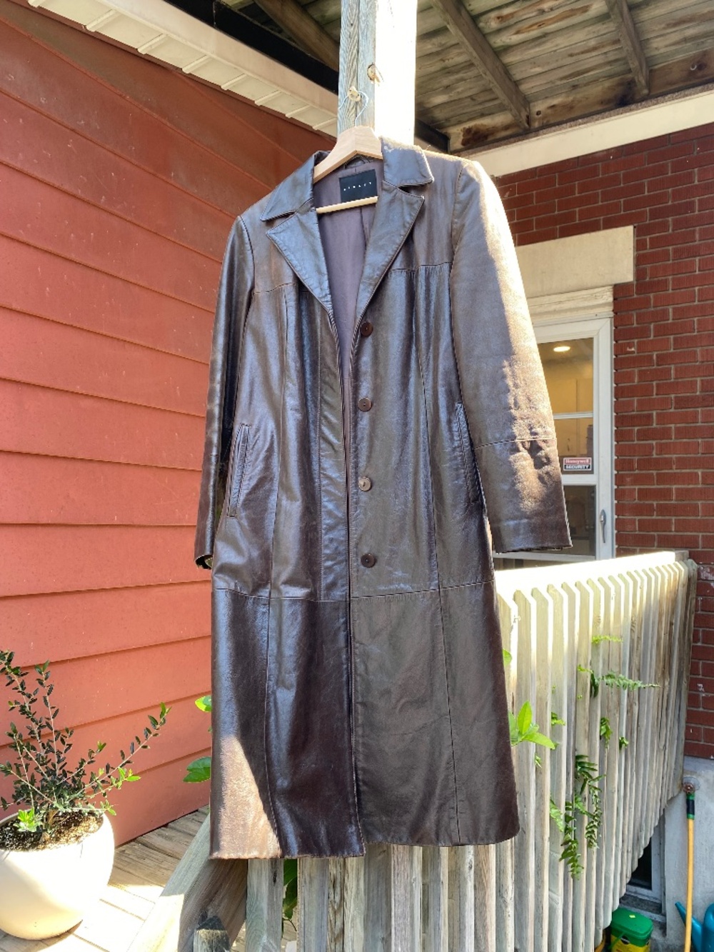 Sisley Genuine Leather Coat